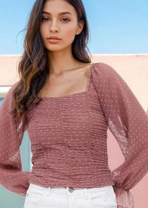Mauve Long Sleeve Top
