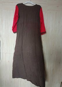 Pink Brown Kurta For Women