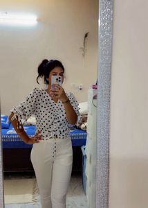 Polka Dot Crop Top