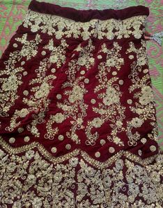 Bridal lehenga fish cut