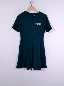 H&amp;M Dark Green Mini Dress(women&#39;s)