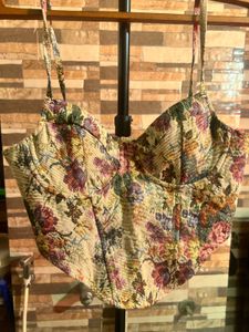 Floral Bustier Crop Top
