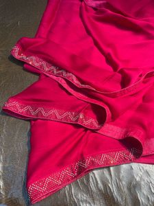 CherryRed Embellished Saree