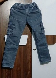 Boy's Denim Cargo Pants