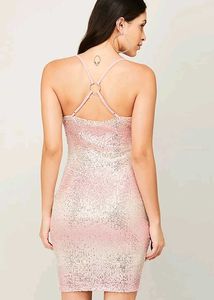 Sparkly Pink Mini Bodycon Dress