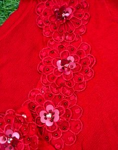 Imported Elegant Red Lace Cardigan