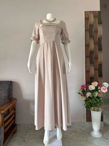Rosy Faint Pink High Quality Satin Gown