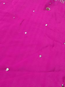 Pink Embellished Saree