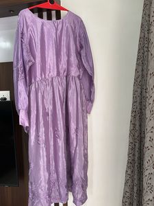 Afghani Silk Elegant Purple Tunic Set