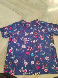 Floral Print Blue Top