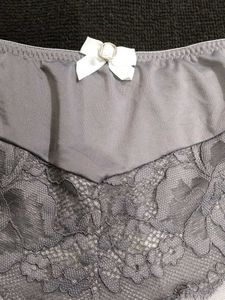 Embroidery Gray Lace Trim Pantie