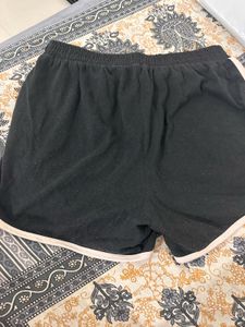 Cute Black Lounge Shorts, Waist- 30
