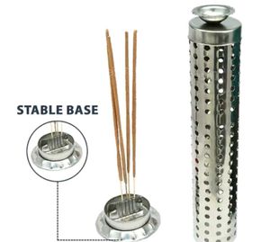 Stainless Steel Agarbatti Stand And Ash Catcher