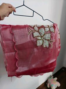 jimmy choo sequin saree with blouse piece