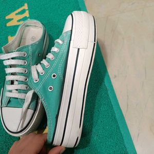 Green Platform Sneakers