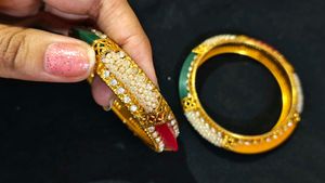 Ethnic Silver Necklace and bangles combo