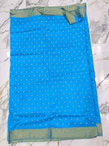 Beautiful Sky blue silk saree