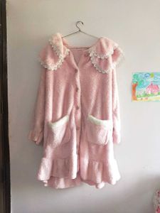 Fur Lounge Dress, Plush Coat