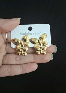 Golden Butterfly Earrings.
