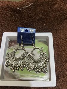 Silver Jhumka Earrings