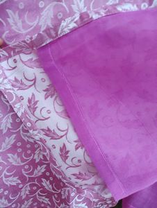 Printed Silk Kurta Pants Set For Women, Pink