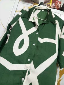 Patterned Green Dress