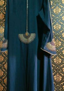 Rhinestone Work On Both Side Burkah And Hijab
