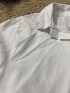 White Long Sleeve Button-Down Shirt