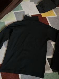 Black Turtleneck T-Shirt