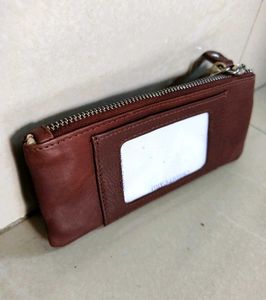 Brown Leather Card Holder Wallet