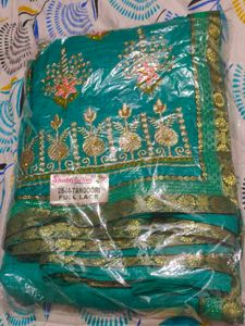 Elegant Teal Saree