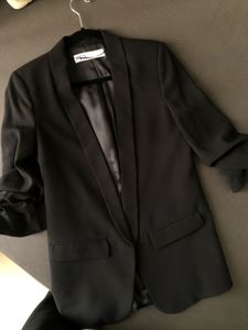 Zara Ruched Sleeve Blazer