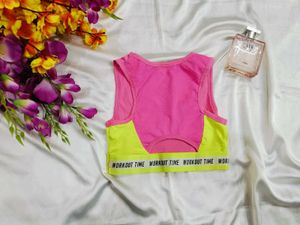 🇳🇿💫🎀Pink Active Crop Top