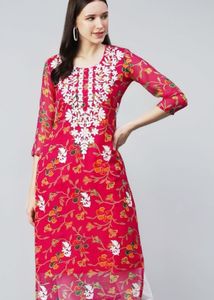 Women’s Geogrette Regular Fit Casual Kurti