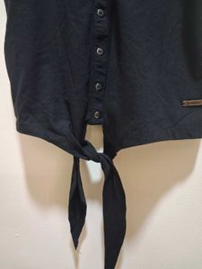 Black Ruffle Tank Top