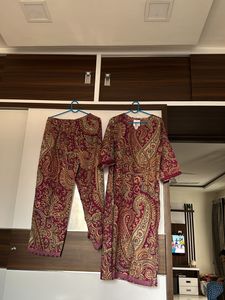Nermosa Women Viscose Printed Straight Kurta Pant
