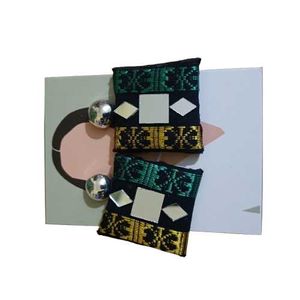 Fabric Mirror Earrings