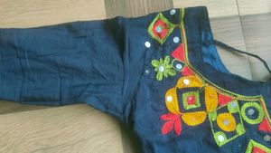 A Beautiful Blue Kurta Pant  And Dupatta Set