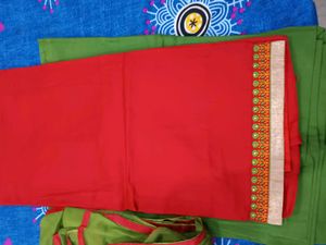 Unstiched mehndi suit set