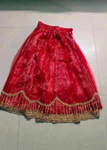 Red Colour Girl Full Work Designer Crop Top