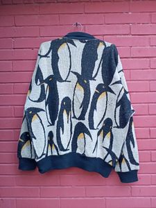 Penguin Print Knit Sweater