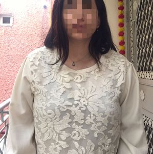 White Floral Top