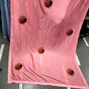 Peach Colour Saree