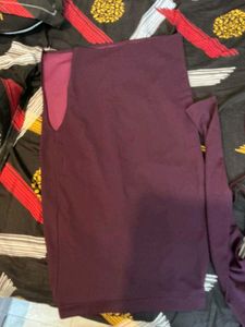 Athena Women Deep Burgundy Solid Co-ord Set