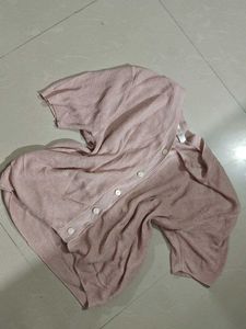Cute Pink Button-Down Top