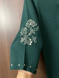 Bottle Green “W” Kurta