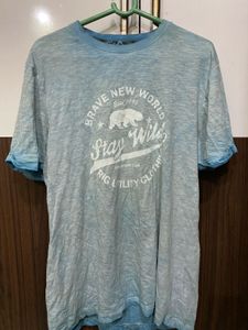 Ombre Round Neck T Shirt
