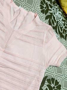 Peach Knit Top