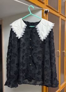 Elegant Black Floral Top