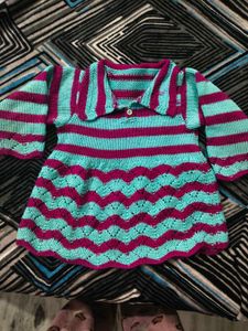 Handmade Knitted Baby Top and pajami